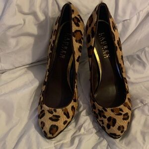 Ralph Lauren Leopard Print Women's Heels 6.5